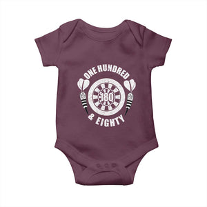 Triple 20 Master Dartist Gift Baby Onesie One Hundred And Eighty TS12 Maroon Print Your Wear