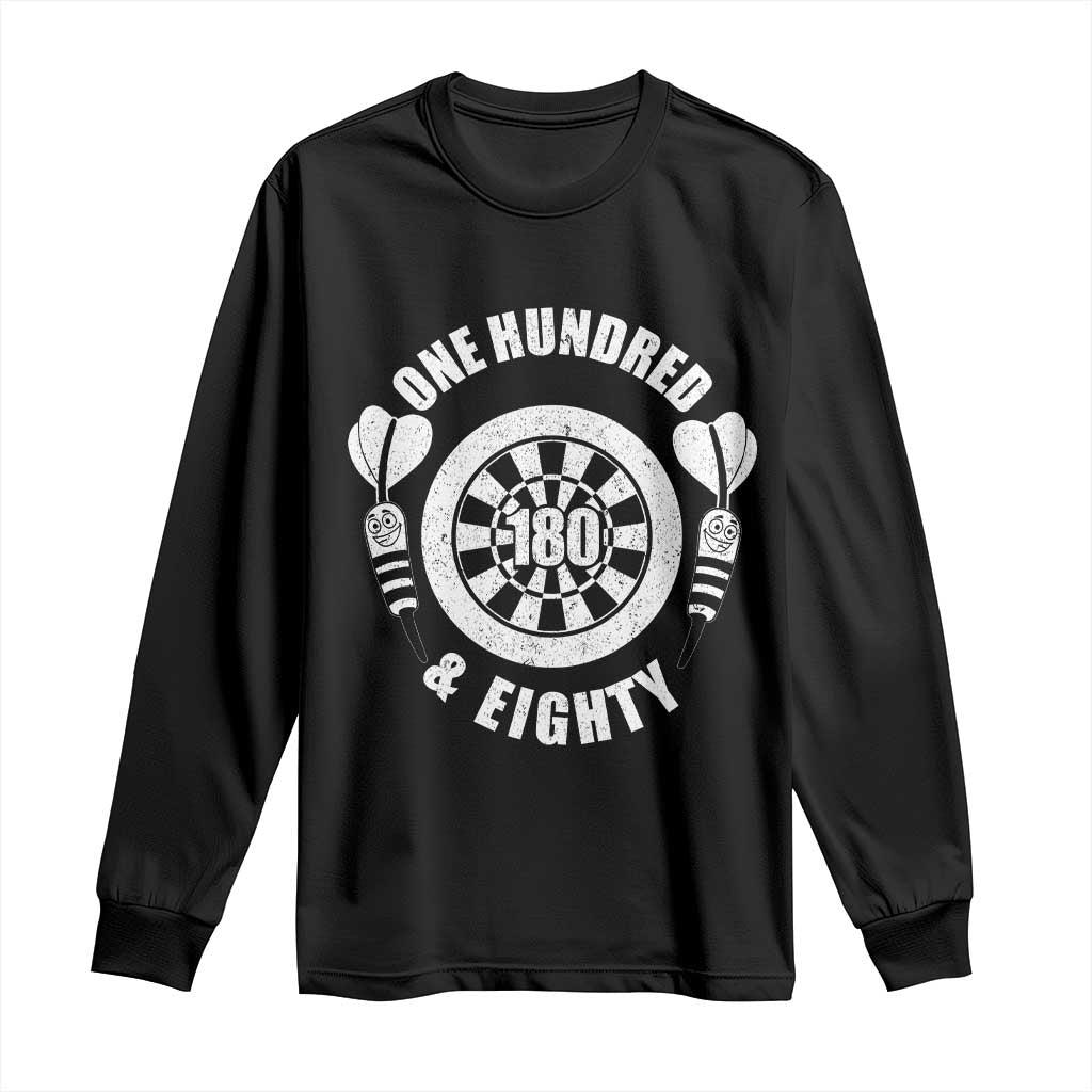 Triple 20 Master Dartist Gift Long Sleeve Shirt One Hundred And Eighty TS12 Black Print Your Wear