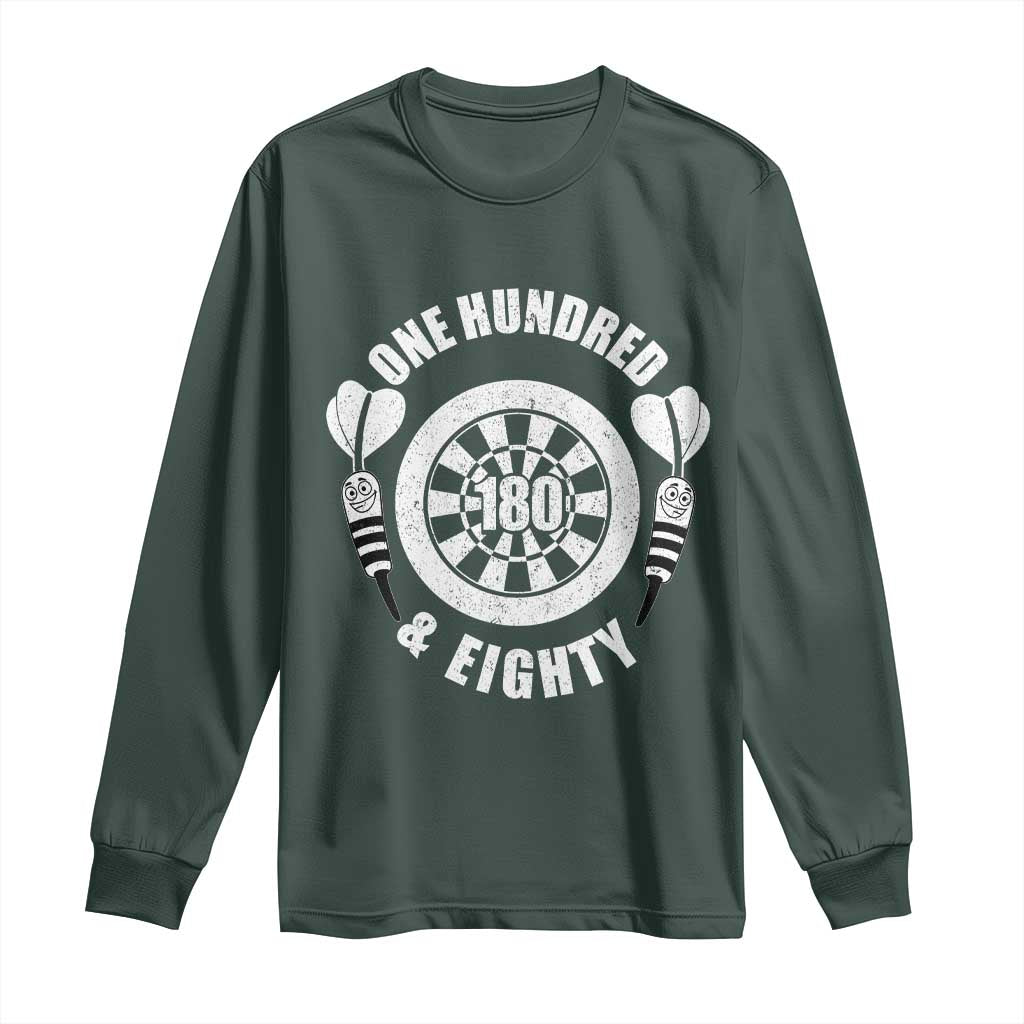 Triple 20 Master Dartist Gift Long Sleeve Shirt One Hundred And Eighty TS12 Dark Forest Green Print Your Wear