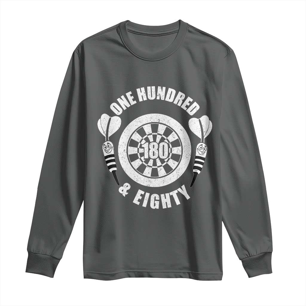 Triple 20 Master Dartist Gift Long Sleeve Shirt One Hundred And Eighty TS12 Dark Heather Print Your Wear