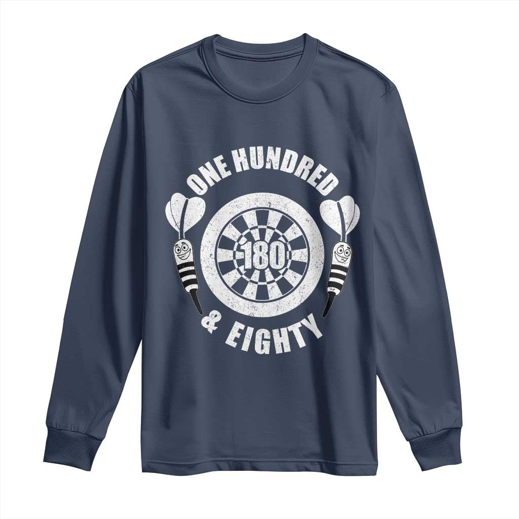 Triple 20 Master Dartist Gift Long Sleeve Shirt One Hundred And Eighty TS12 Navy Print Your Wear