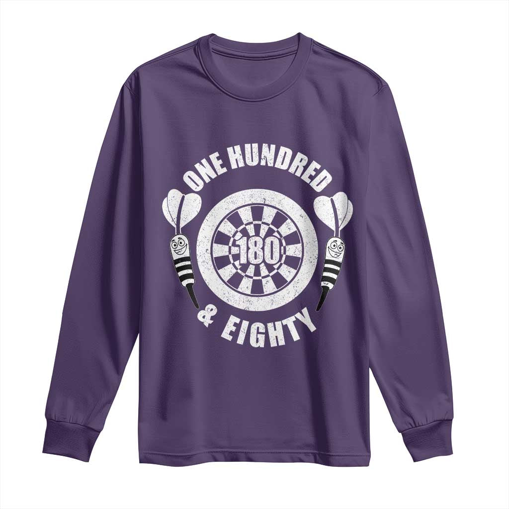Triple 20 Master Dartist Gift Long Sleeve Shirt One Hundred And Eighty TS12 Purple Print Your Wear