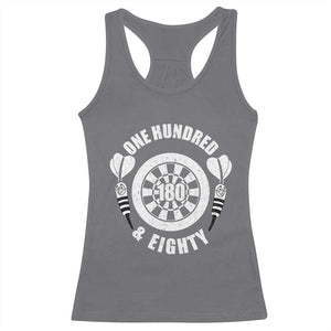 Triple 20 Master Dartist Gift Racerback Tank Top One Hundred And Eighty TS12 Charcoal Print Your Wear