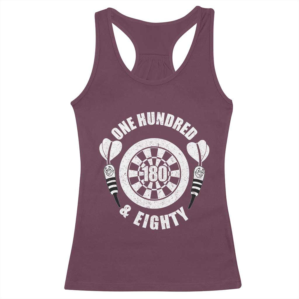 Triple 20 Master Dartist Gift Racerback Tank Top One Hundred And Eighty TS12 Maroon Print Your Wear