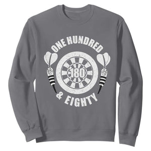 Triple 20 Master Dartist Gift Sweatshirt One Hundred And Eighty TS12 Charcoal Print Your Wear