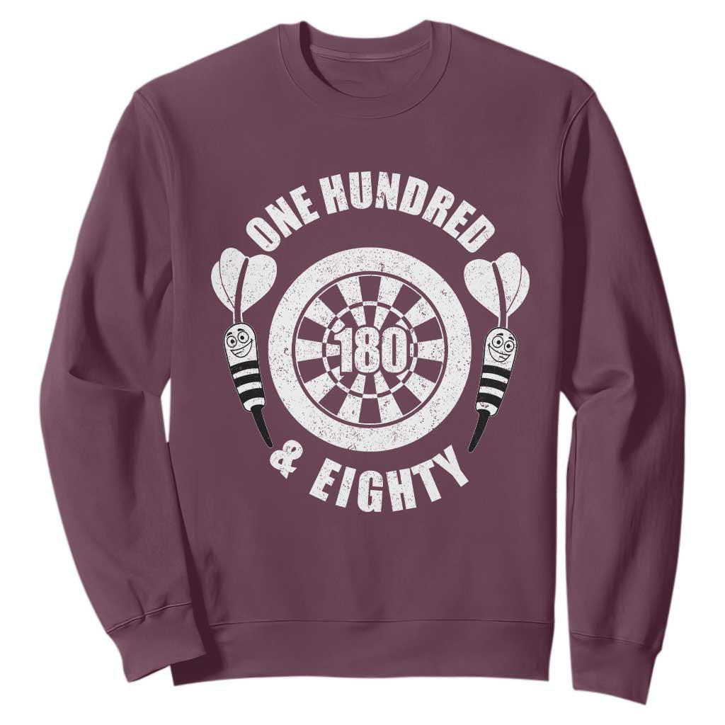 Triple 20 Master Dartist Gift Sweatshirt One Hundred And Eighty TS12 Maroon Print Your Wear