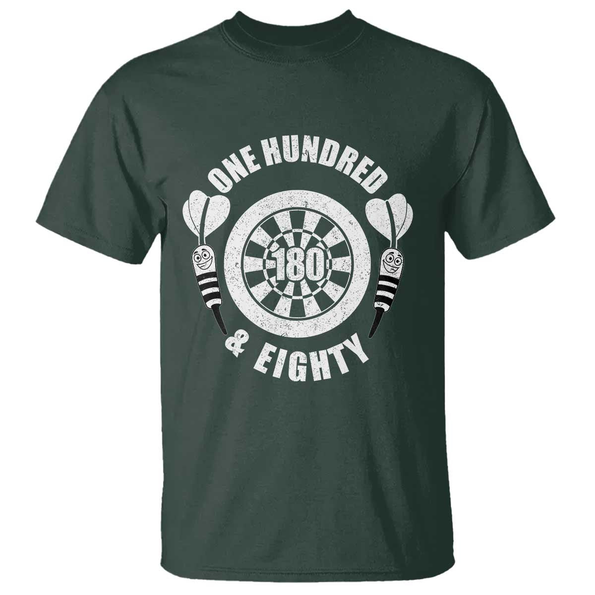 Triple 20 Master Dartist Gift T Shirt One Hundred And Eighty TS12 Dark Forest Green Print Your Wear