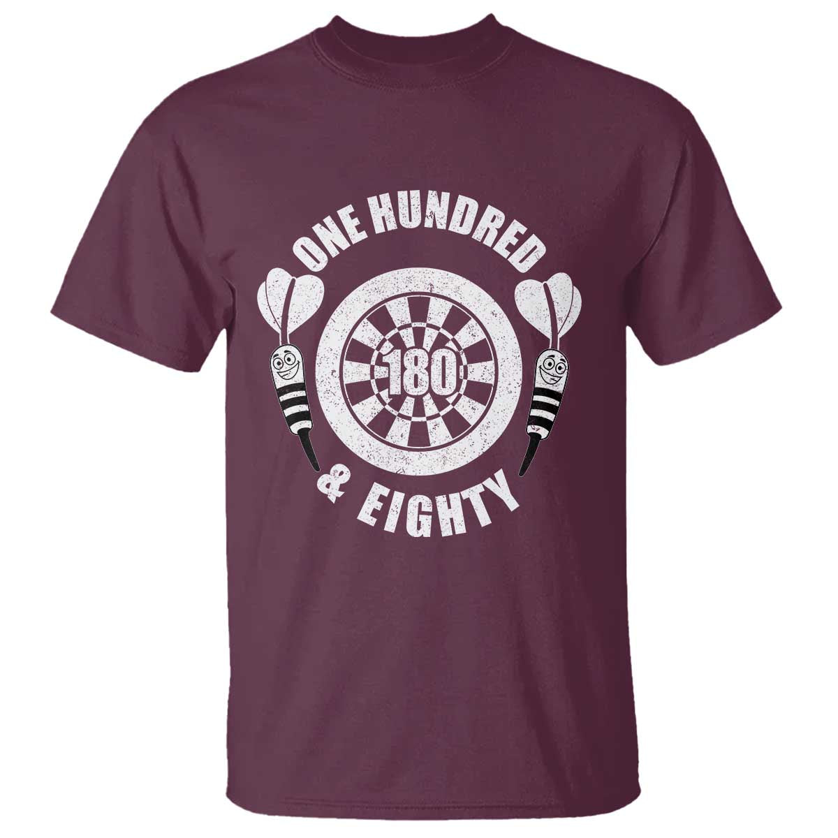 Triple 20 Master Dartist Gift T Shirt One Hundred And Eighty TS12 Maroon Print Your Wear