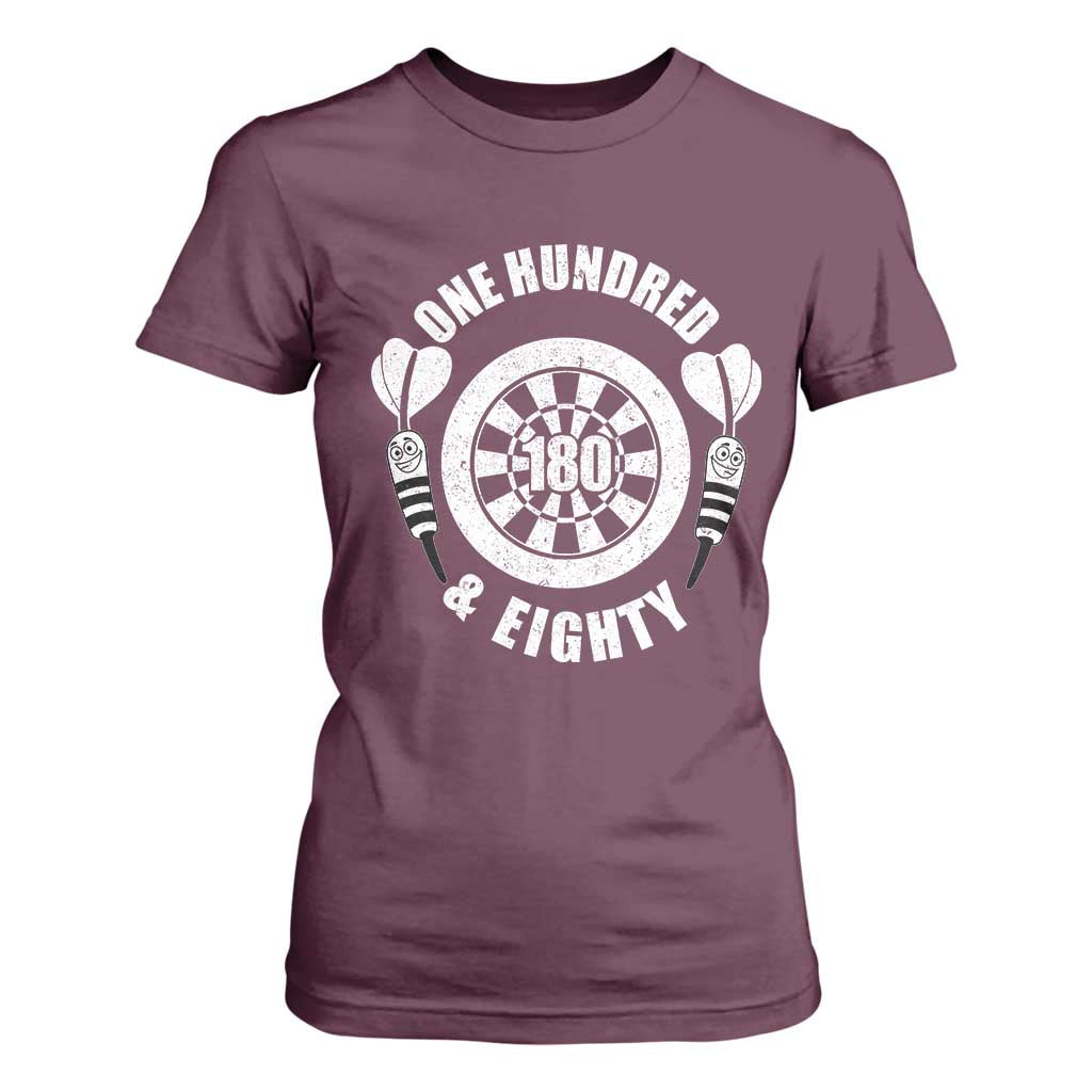 Triple 20 Master Dartist Gift T Shirt For Women One Hundred And Eighty TS12 Maroon Print Your Wear