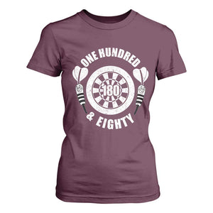 Triple 20 Master Dartist Gift T Shirt For Women One Hundred And Eighty TS12 Maroon Print Your Wear