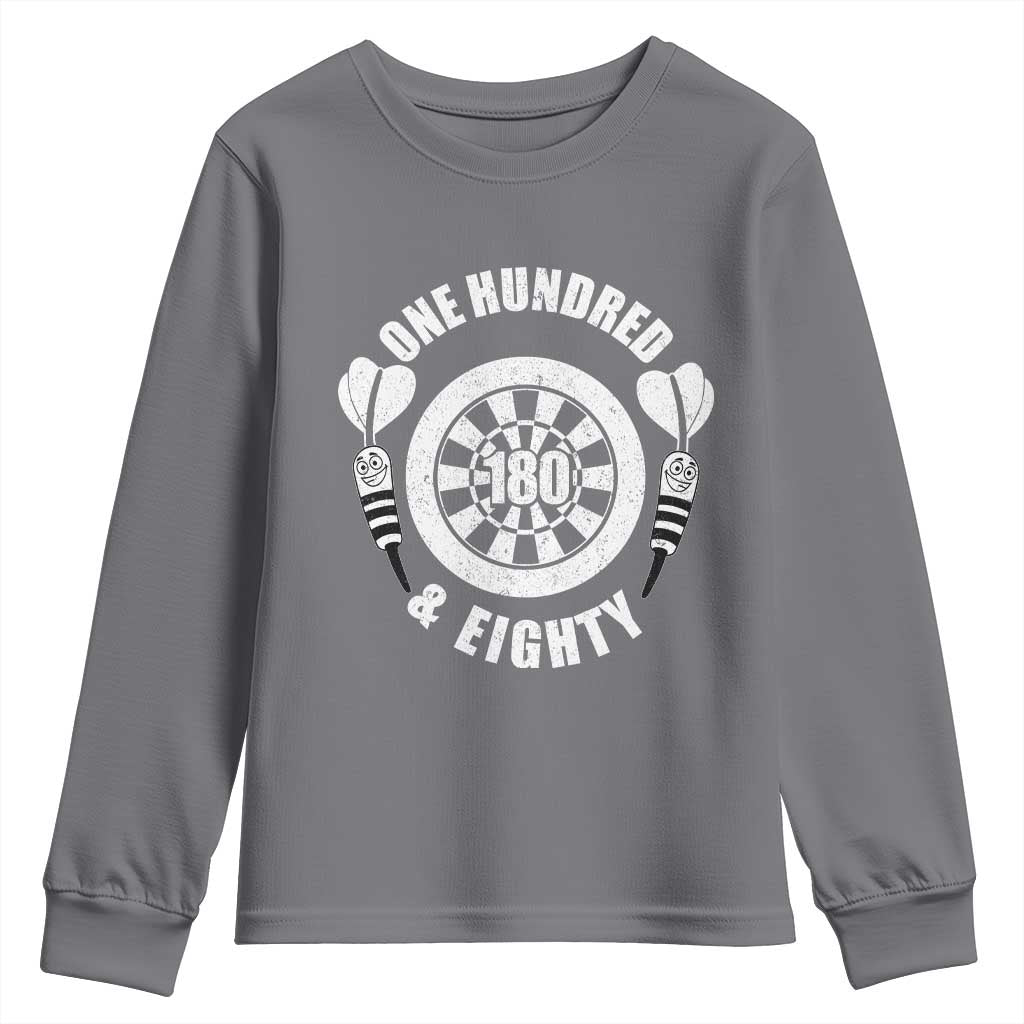 Triple 20 Master Dartist Gift Youth Sweatshirt One Hundred And Eighty TS12 Charcoal Print Your Wear