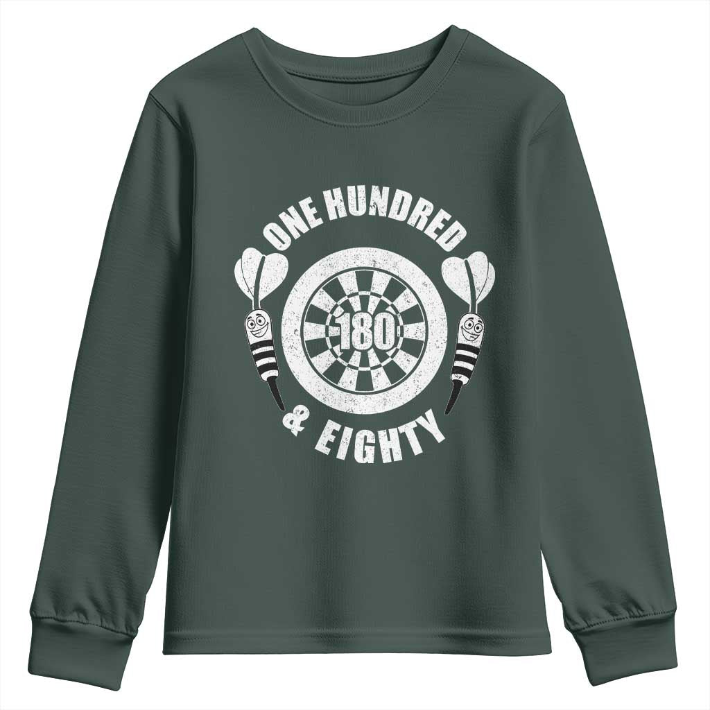 Triple 20 Master Dartist Gift Youth Sweatshirt One Hundred And Eighty TS12 Dark Forest Green Print Your Wear