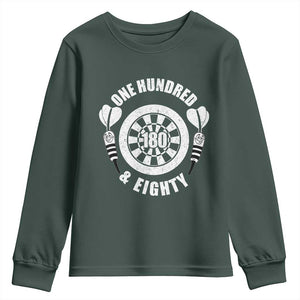 Triple 20 Master Dartist Gift Youth Sweatshirt One Hundred And Eighty TS12 Dark Forest Green Print Your Wear