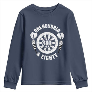Triple 20 Master Dartist Gift Youth Sweatshirt One Hundred And Eighty TS12 Navy Print Your Wear