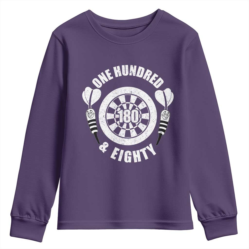 Triple 20 Master Dartist Gift Youth Sweatshirt One Hundred And Eighty TS12 Purple Print Your Wear