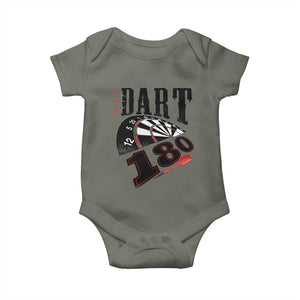 Max Score 180 Darts Lover Baby Onesie Darts Team Party Gift TS12 Military Green Print Your Wear