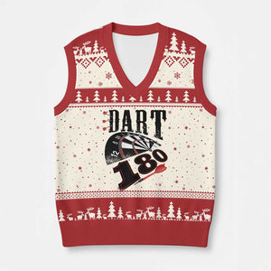 Max Score 180 Darts Lover V-Neck Knit Sweater Vest Darts Team Party Gift TS12 Beige Red Print Your Wear