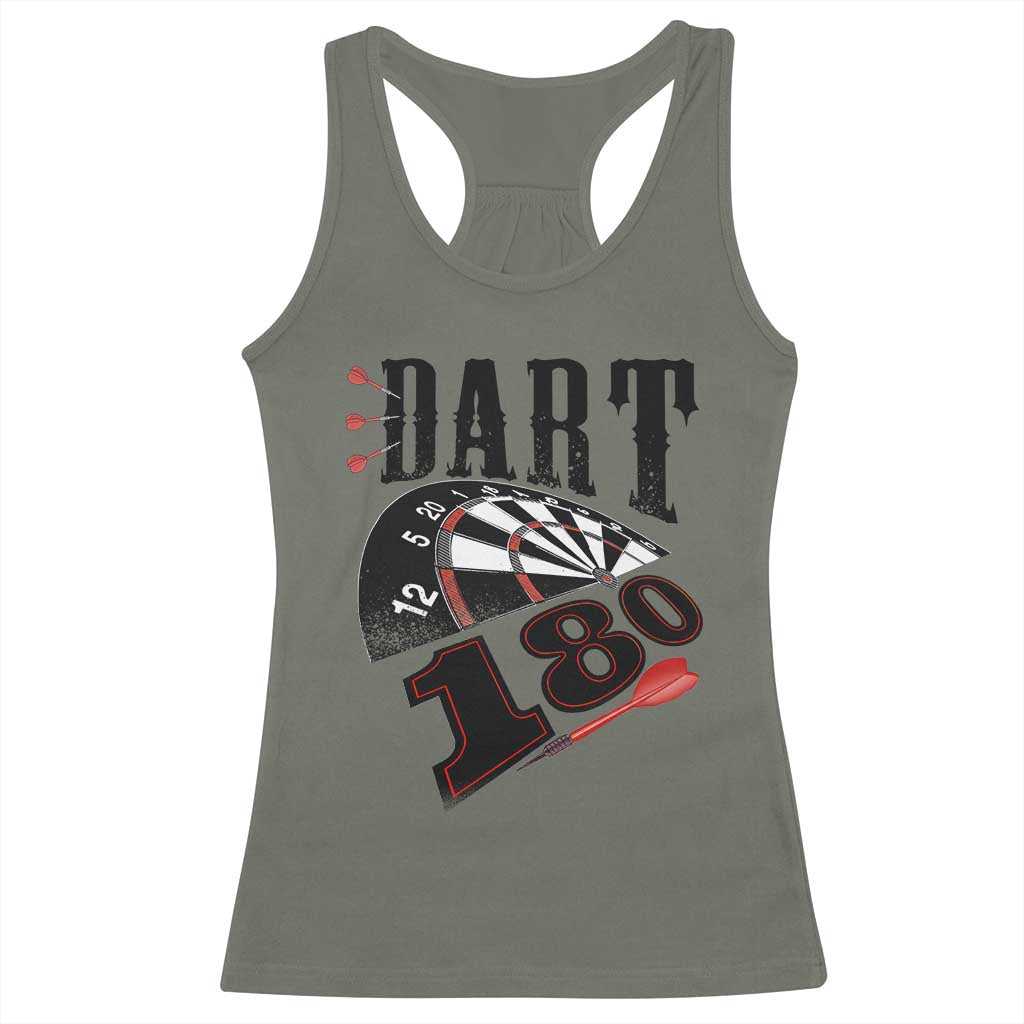 Max Score 180 Darts Lover Racerback Tank Top Darts Team Party Gift TS12 Military Green Print Your Wear