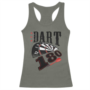 Max Score 180 Darts Lover Racerback Tank Top Darts Team Party Gift TS12 Military Green Print Your Wear