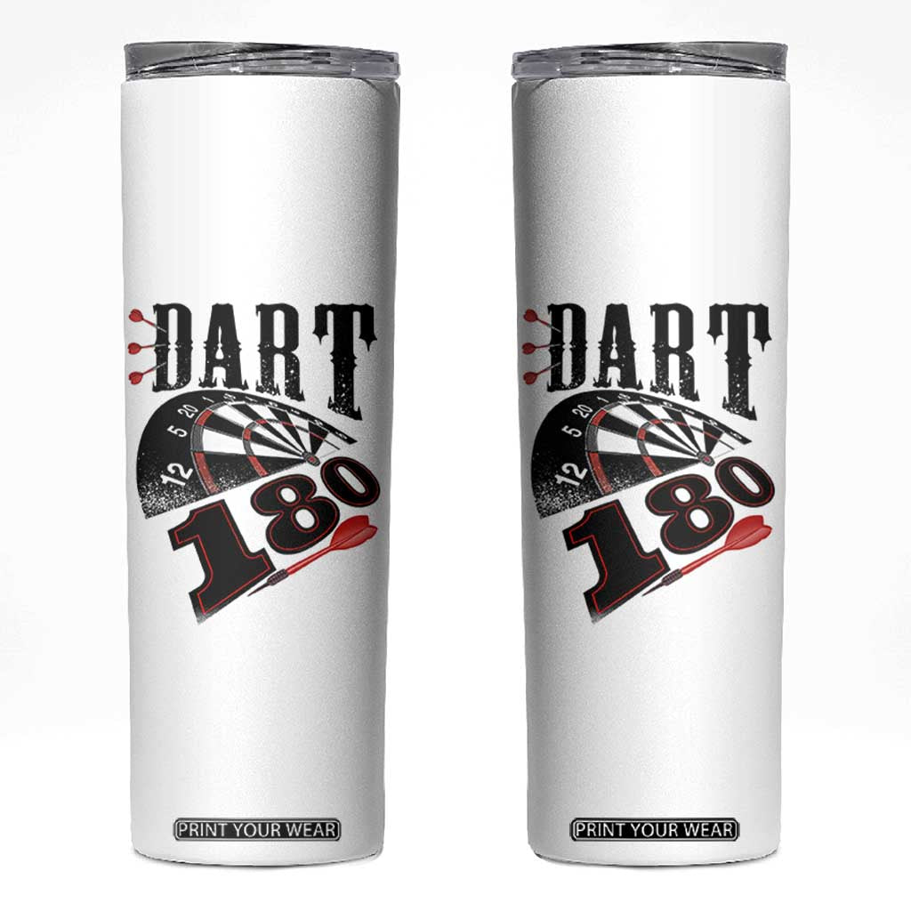 Max Score 180 Darts Lover Skinny Tumbler Darts Team Party Gift TS12 White Print Your Wear