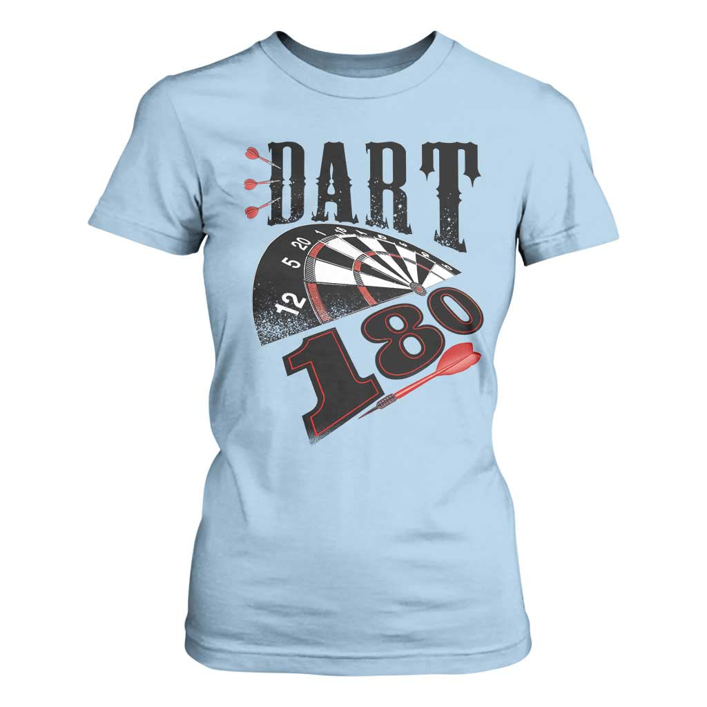 Max Score 180 Darts Lover T Shirt For Women Darts Team Party Gift TS12 Light Blue Print Your Wear
