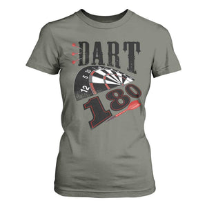 Max Score 180 Darts Lover T Shirt For Women Darts Team Party Gift TS12 Military Green Print Your Wear
