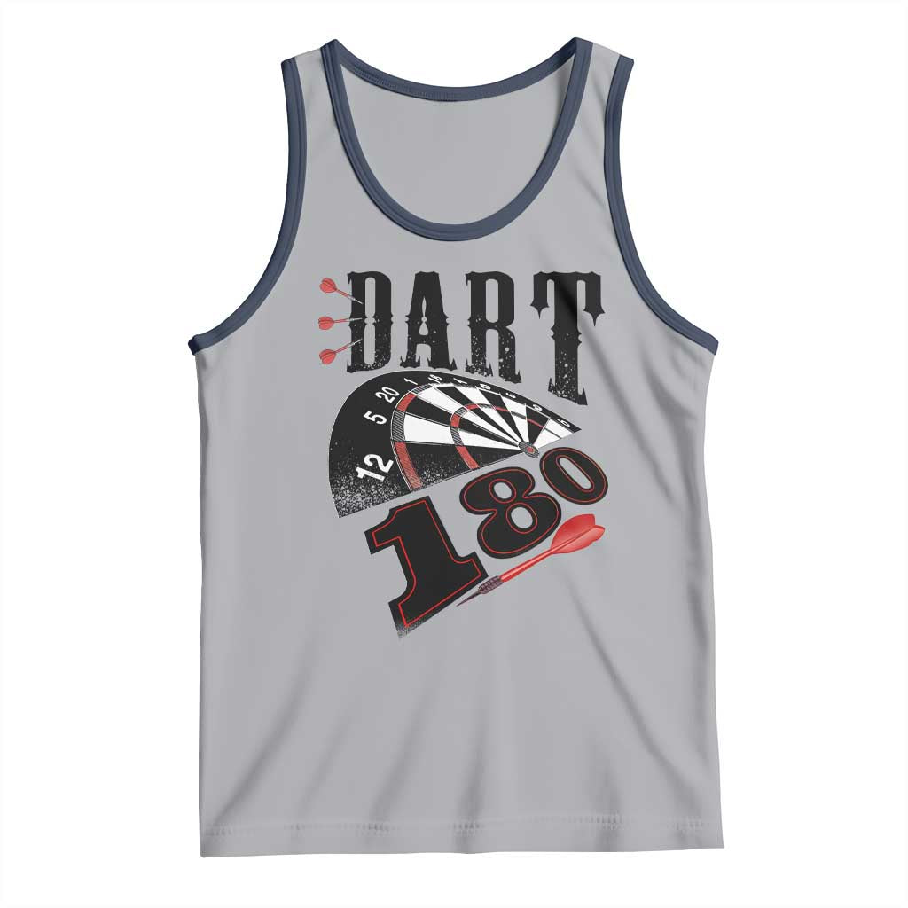 Max Score 180 Darts Lover Tank Top Darts Team Party Gift TS12 Athletic Heather Navy Print Your Wear
