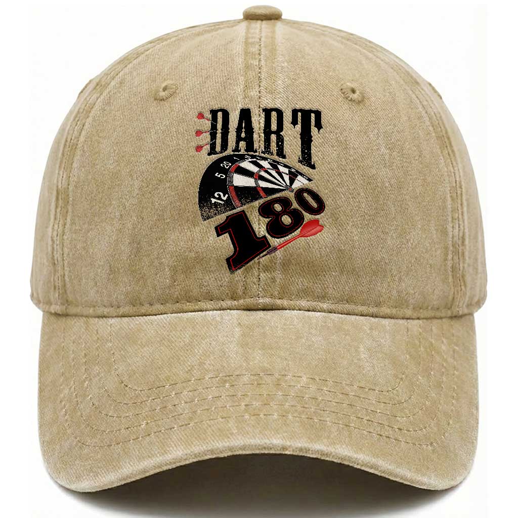 Max Score 180 Darts Lover Washed Cotton Baseball Cap Darts Team Party Gift TS12 Print Your Wear