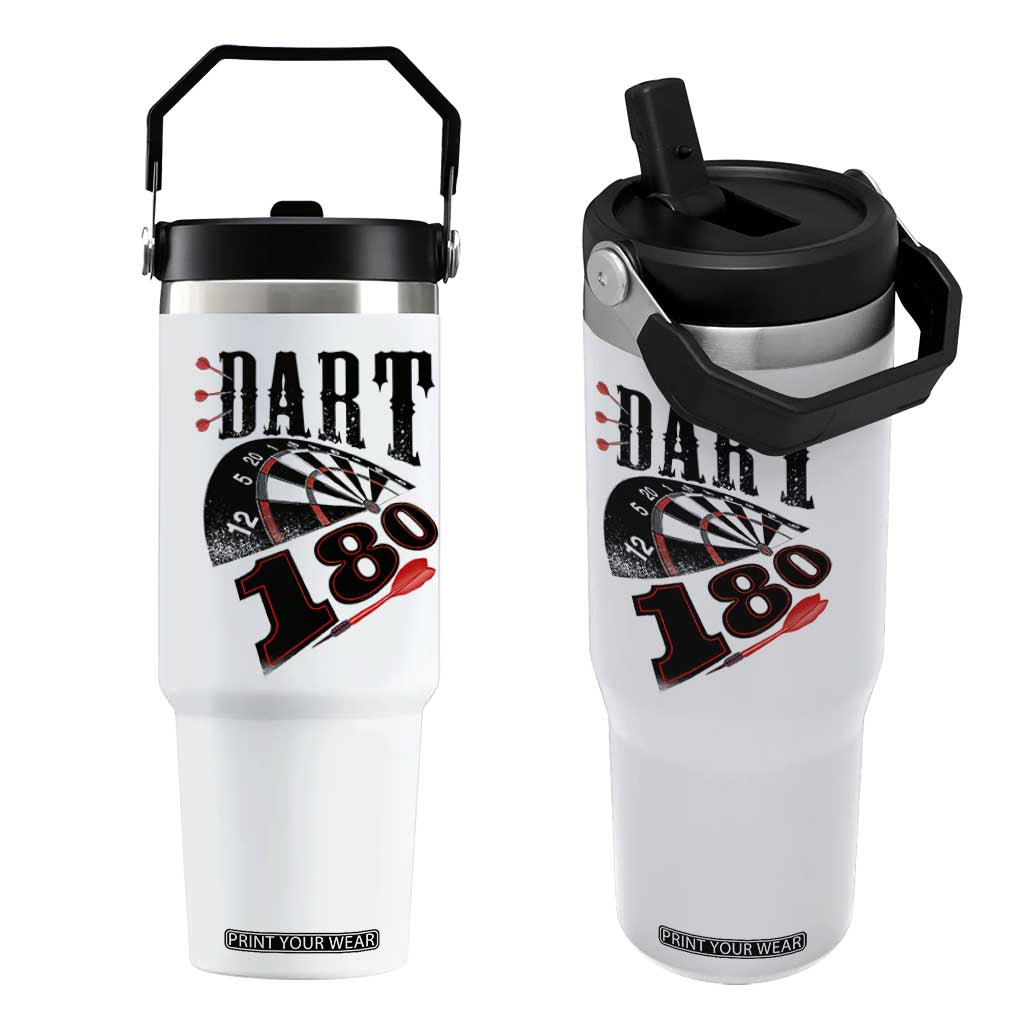 Max Score 180 Darts Lover Flip Straw Tumbler Darts Team Party Gift TS12 One Size: 30 oz White Print Your Wear