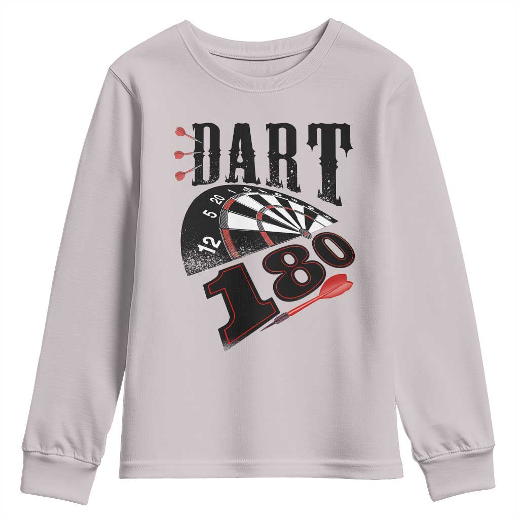 Max Score 180 Darts Lover Youth Sweatshirt Darts Team Party Gift TS12 Ice Gray Print Your Wear