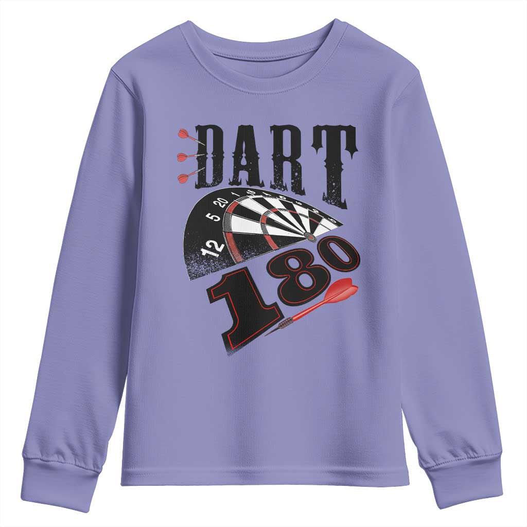 Max Score 180 Darts Lover Youth Sweatshirt Darts Team Party Gift TS12 Violet Print Your Wear