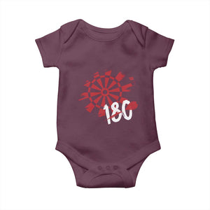 Triple 20 Master Dartist Baby Onesie Funny Pub Games Drinking Gift TS12 Maroon Print Your Wear