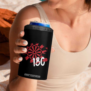 Triple 20 Master Dartist 4 in 1 Can Cooler Tumbler Funny Pub Games Drinking Gift - Print Your Wear
