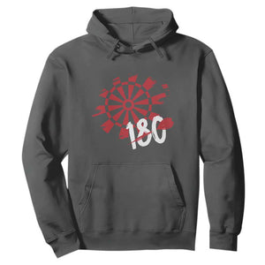Triple 20 Master Dartist Hoodie Funny Pub Games Drinking Gift TS12 Dark Heather Print Your Wear