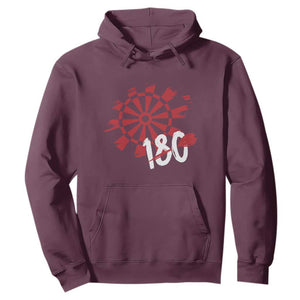 Triple 20 Master Dartist Hoodie Funny Pub Games Drinking Gift TS12 Maroon Print Your Wear
