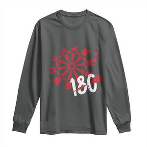 Triple 20 Master Dartist Long Sleeve Shirt Funny Pub Games Drinking Gift TS12 Dark Heather Print Your Wear