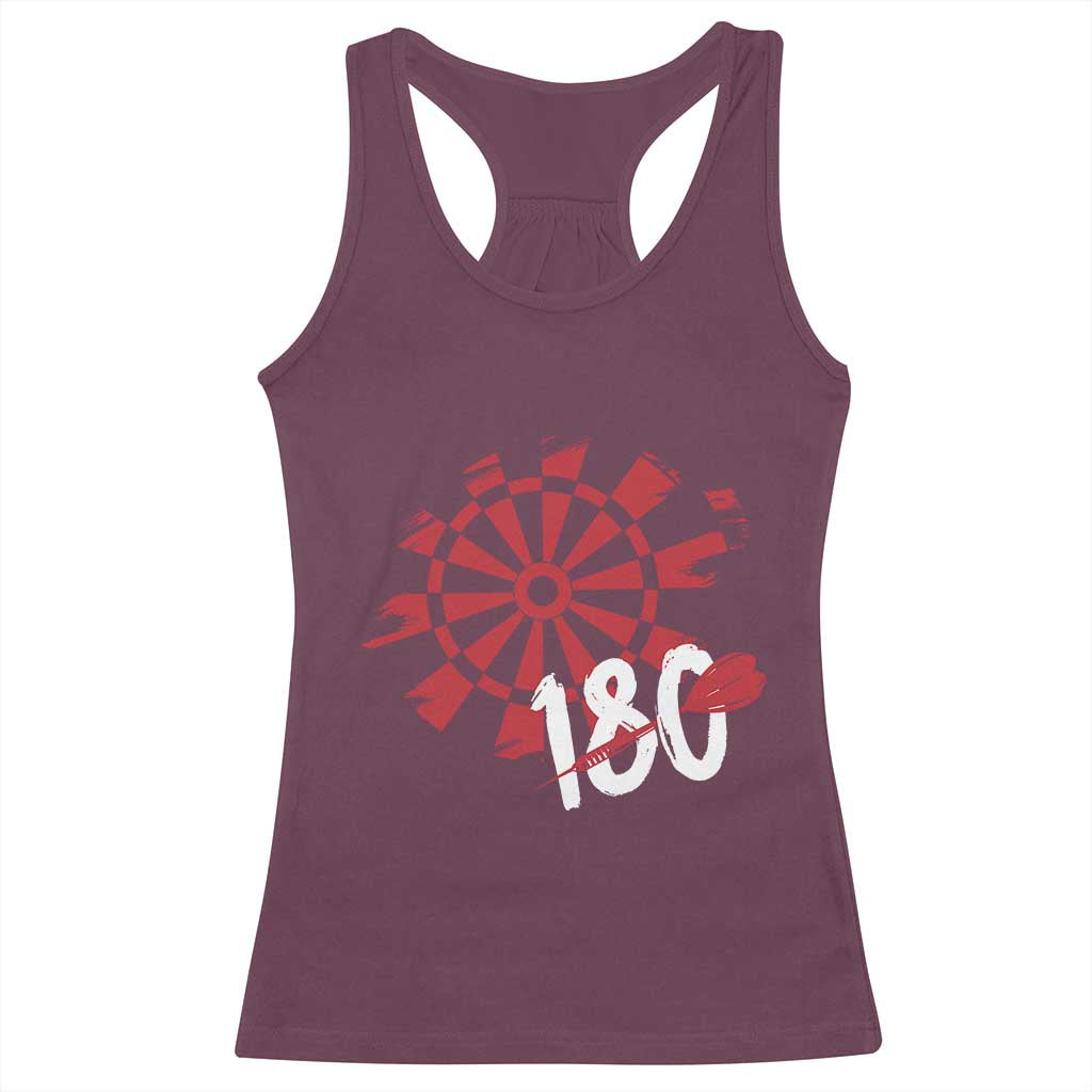 Triple 20 Master Dartist Racerback Tank Top Funny Pub Games Drinking Gift TS12 Maroon Print Your Wear