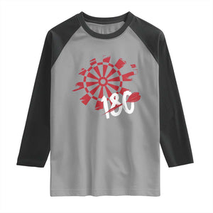 Triple 20 Master Dartist Raglan Shirt Funny Pub Games Drinking Gift TS12 Sport Gray Black Print Your Wear