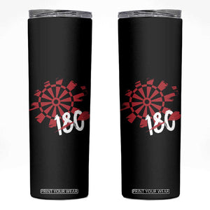 Triple 20 Master Dartist Skinny Tumbler Funny Pub Games Drinking Gift TS12 Black Print Your Wear