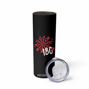 Triple 20 Master Dartist Skinny Tumbler Funny Pub Games Drinking Gift - Print Your Wear
