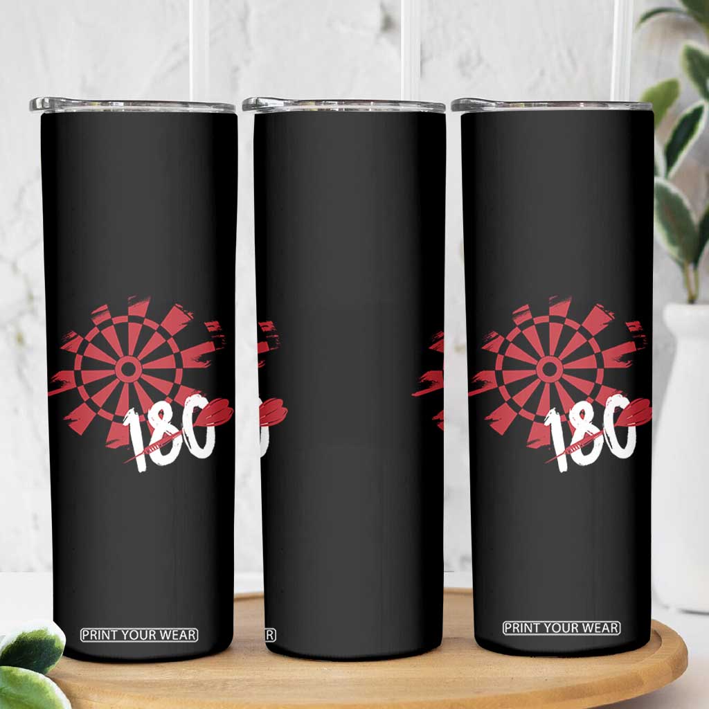 Triple 20 Master Dartist Skinny Tumbler Funny Pub Games Drinking Gift - Print Your Wear