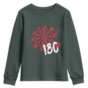 Triple 20 Master Dartist Youth Sweatshirt Funny Pub Games Drinking Gift TS12 Dark Forest Green Print Your Wear