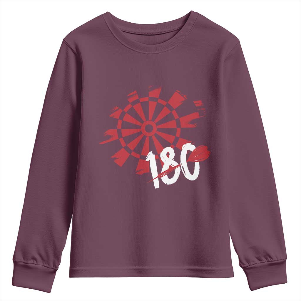 Triple 20 Master Dartist Youth Sweatshirt Funny Pub Games Drinking Gift TS12 Maroon Print Your Wear