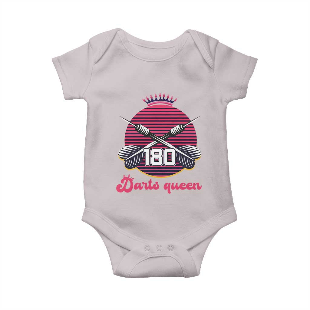 Darts Queen 180 Max Score Baby Onesie Funny Bullseye Shooter Gift TS12 Ice Gray Print Your Wear