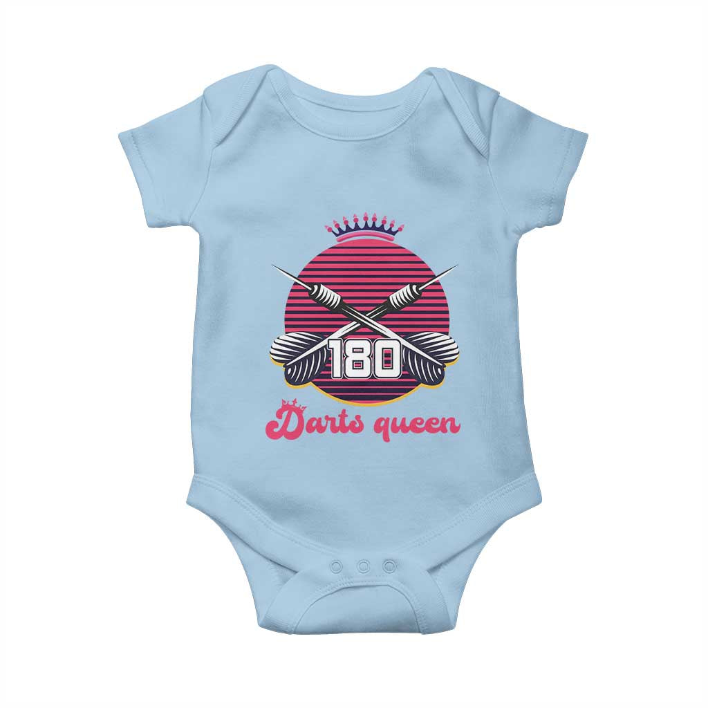 Darts Queen 180 Max Score Baby Onesie Funny Bullseye Shooter Gift TS12 Light Blue Print Your Wear