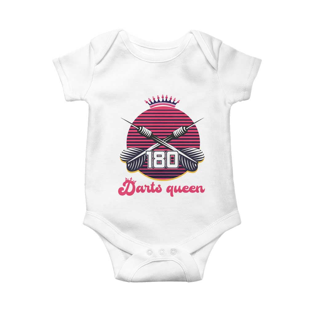 Darts Queen 180 Max Score Baby Onesie Funny Bullseye Shooter Gift TS12 White Print Your Wear