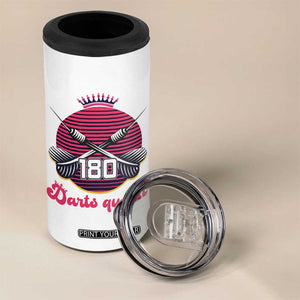 Darts Queen 180 Max Score 4 in 1 Can Cooler Tumbler Funny Bullseye Shooter Gift TS12 Print Your Wear