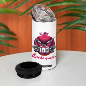 Darts Queen 180 Max Score 4 in 1 Can Cooler Tumbler Funny Bullseye Shooter Gift TS12 Print Your Wear