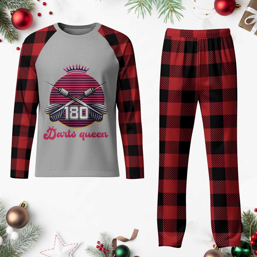 Darts Queen 180 Max Score Plaid Pajama Set Funny Bullseye Shooter Gift TS12 Buffalo Plaid Print Your Wear