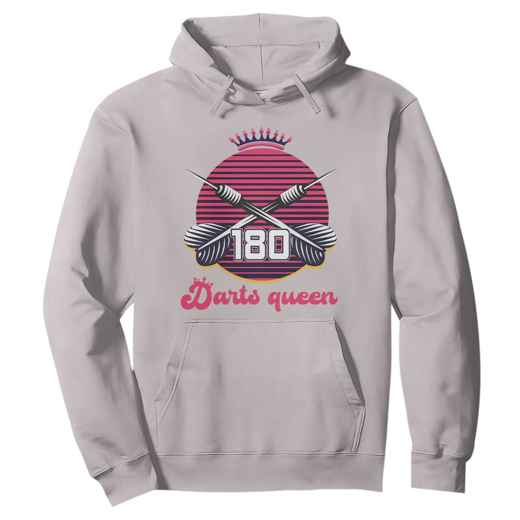 Darts Queen 180 Max Score Hoodie Funny Bullseye Shooter Gift TS12 Ice Gray Print Your Wear